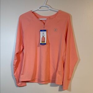 Hurley Women's coral Long Sleeve Tee